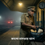 কালো চামড়ার ব্যাগ